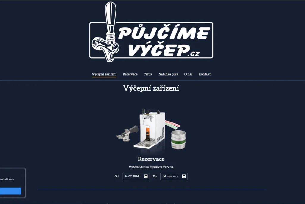Webové stránky - Draft beer equipment