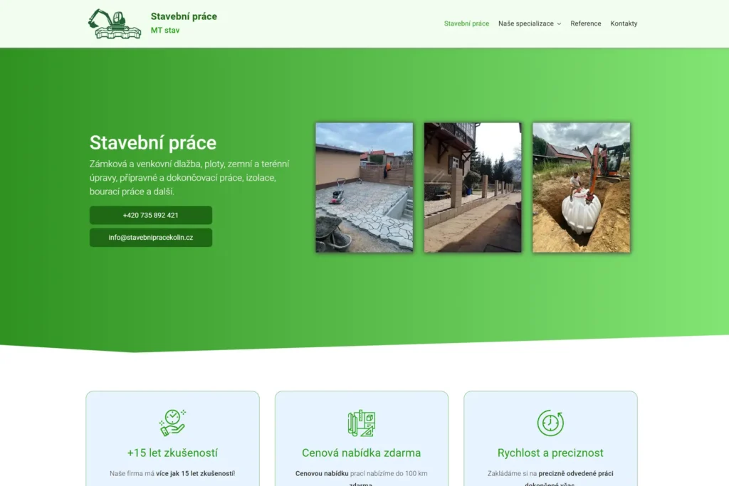 Webové stránky - Construction company