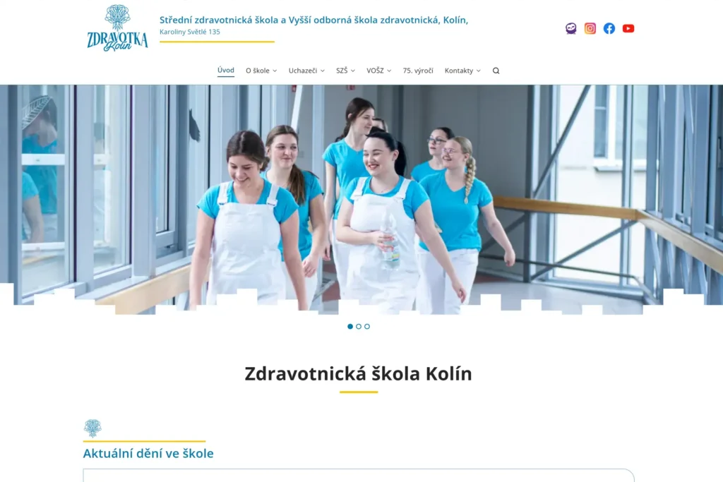 Webové stránky - Secondary Medical School