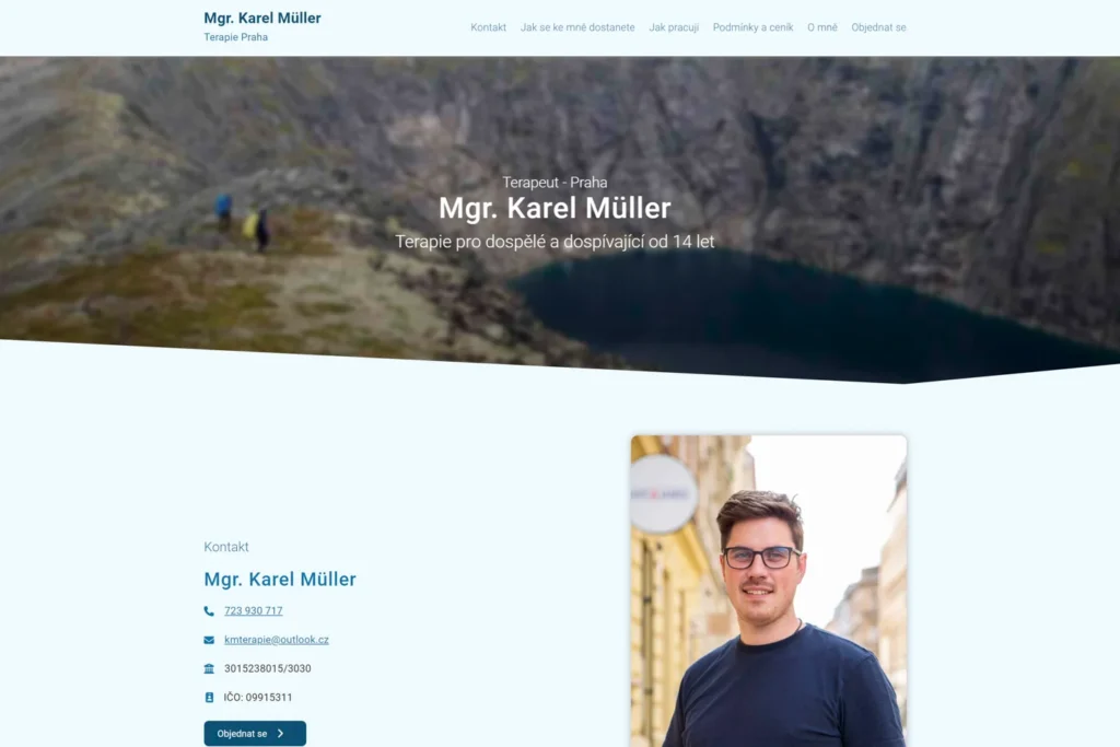 Webové stránky - Terapeut Karel Müller