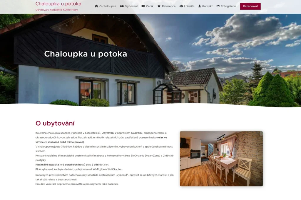 Webové stránky - Stodoolka - ubytování