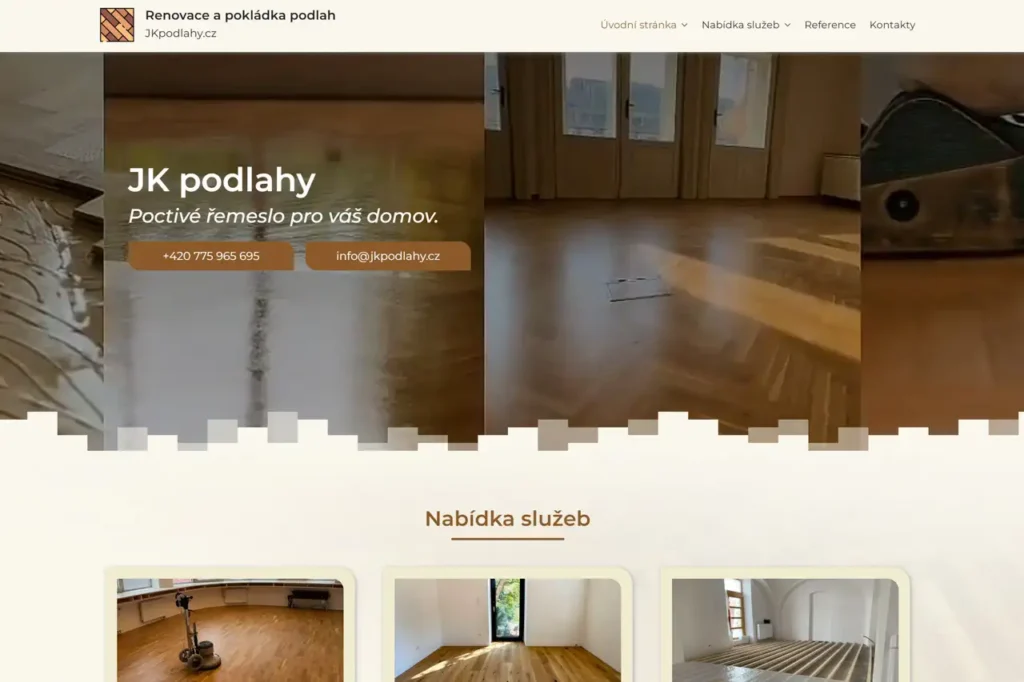 Webové stránky - JK podlahy
